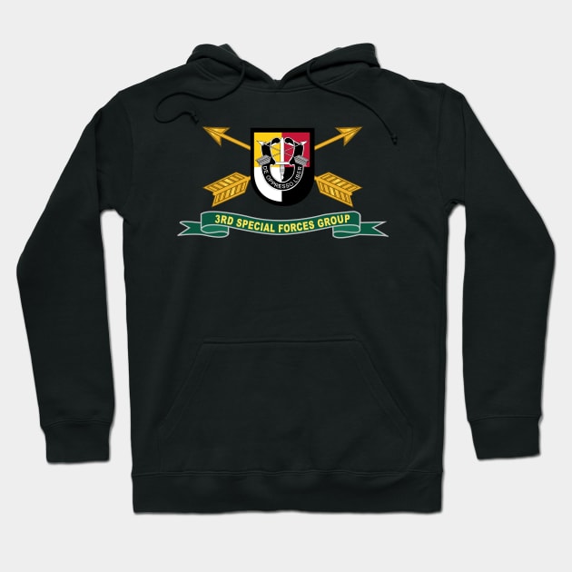 3rd Special Forces Group - Flash w Br - Ribbon X 300 Hoodie by twix123844